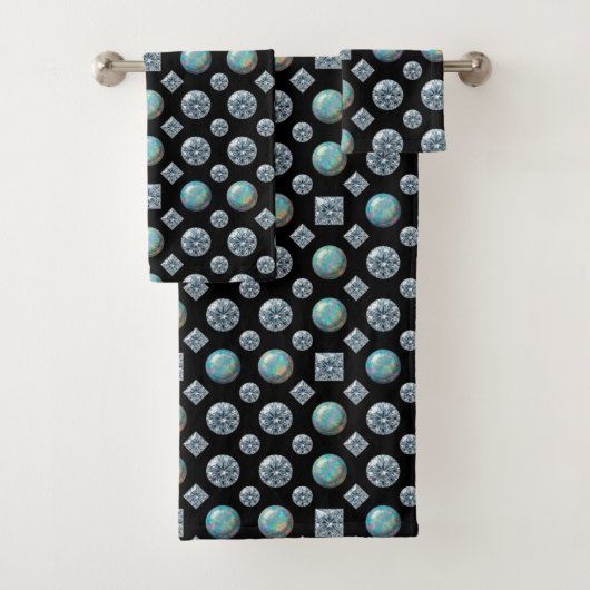Luxus-Opal-und-Diamant-Handtuch-Set Badhandtuch Set (Insitu)