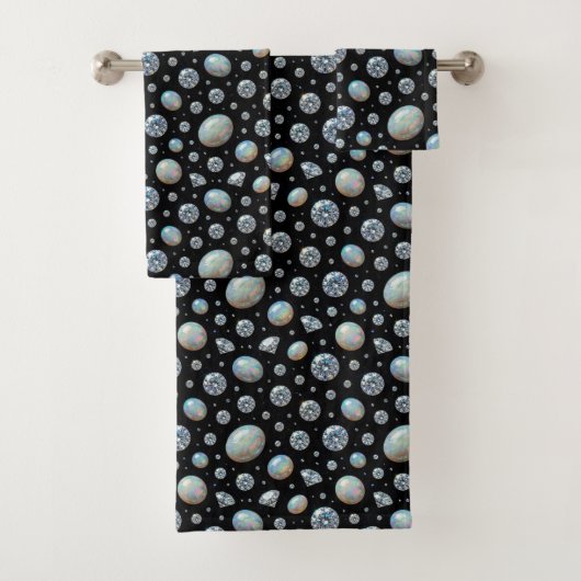 Luxus-Opal-und-Diamant-Handtuch-Set Badhandtuch Set (Insitu)