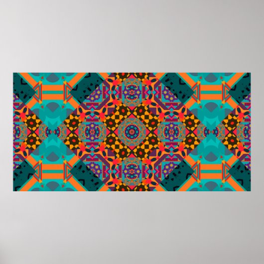 Luxus oramen arabesque nahtloses Muster Poster (Vorne)