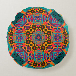 Luxus oramen arabesque nahtloses Muster Rundes Kissen