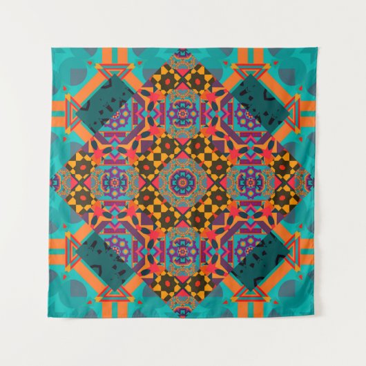 Luxus oramen arabesque nahtloses Muster Wandteppich (Vorderseite)