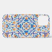 Luxus Orange Blue Ornament Muster Case-Mate iPhone Hülle (Rückseite (Horizontal))