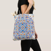 Luxus Orange Blue Ornament Muster Tasche (Von Nahem)