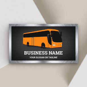Luxus Orange Bus Sightseeing Touren Reiseveranstal Visitenkarte