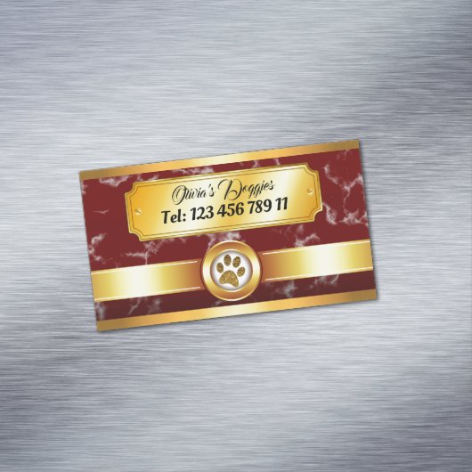 Luxus Pad Print Dog Walker Pet Sitter Magnetische Visitenkarte (Beispiel)