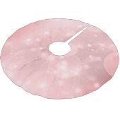 Luxus Pale Pink Funkelnd Weihnachten Polyester Weihnachtsbaumdecke (Schrägansicht)