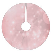 Luxus Pale Pink Funkelnd Weihnachten Polyester Weihnachtsbaumdecke (Vorderseite)