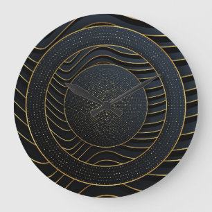 Luxus Papier schneiden goldene Hintergründe. Große Wanduhr