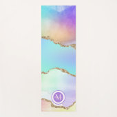 Luxus Pastel Gold Agate Imitate Glitzer Yoga Mat Yogamatte (Vorderseite)