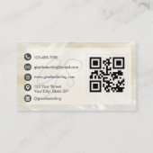 Luxus-Perlen-Opal-QR-Code Professional Visitenkarte (Rückseite)