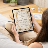 Luxus-Perlen-Spitze-Elegante Hochzeit Save The Date