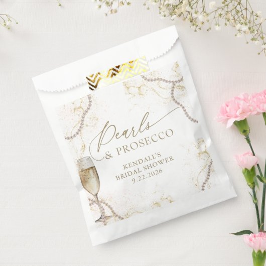 Luxus Perlen und Prosecco Brautparty Geschenktütchen (Versiegelt)