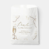 Luxus Perlen und Prosecco Brautparty Geschenktütchen (Vorderseite)
