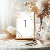 Luxus Perlen und Prosecco Tischnummer