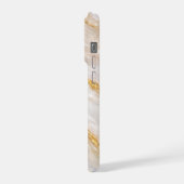 Luxus-Perlmarmor-Goldader-Handyhülle iPhone Hülle (Linke Seite)