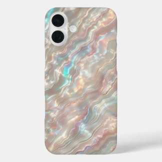 Luxus-Perlmutt-Achat-Handyhülle - Irisierend iPhone 16 Plus Hülle