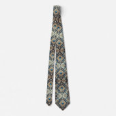Luxus-Perser-Designer-Stil | Faux-Seiden-Halstuch Krawatte (Rückseite)