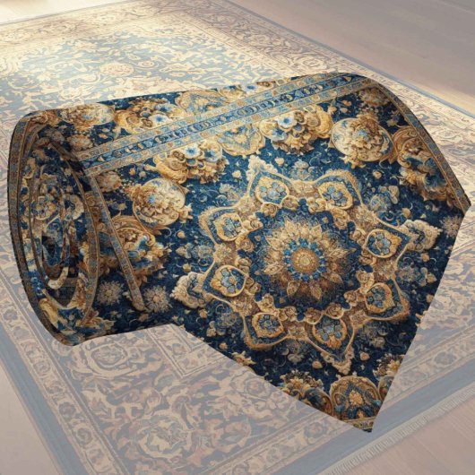 Luxus-Perser-Designer-Teppich | Faux-Seide-Halstuc Krawatte