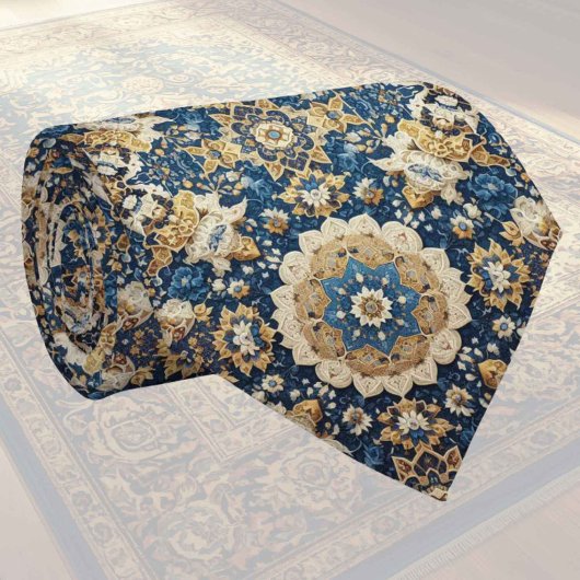 Luxus-Perser-Designer-Teppich | Faux-Seide-Halstuc Krawatte