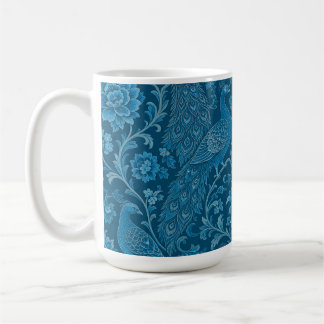 Luxus-Perser Dieses Reiche Pfauenblau-Muster Kaffeetasse