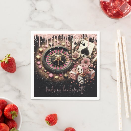 Luxus Personalisiert Casino Bachelorette Serviette (Beispiel)