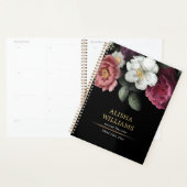 Luxus Personalisiert Floral Black Planer (Anzeige)