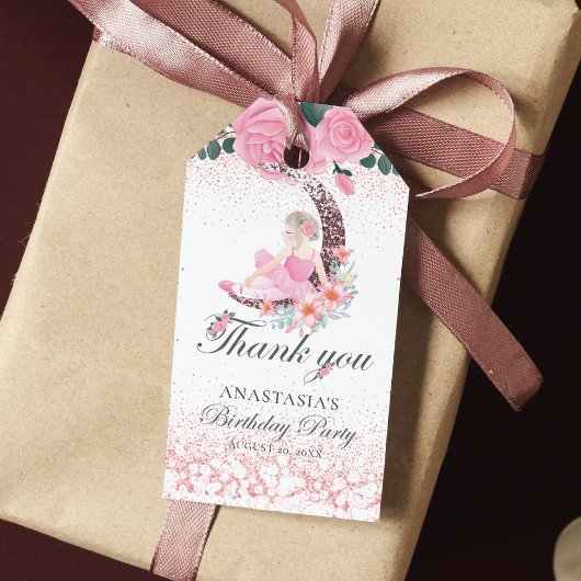 Luxus Personalisiert Geburtstag Ballerina Moon Geschenkanhänger