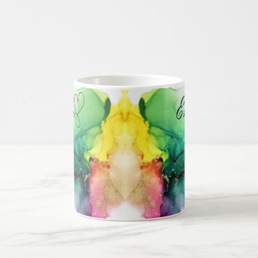 Luxus Personalisiert Multicolor Rainbow Wassercolo Kaffeetasse (Mittel)