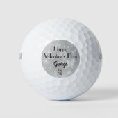 Luxus personalisiert Valentinstag Golfball (Vorderseite)