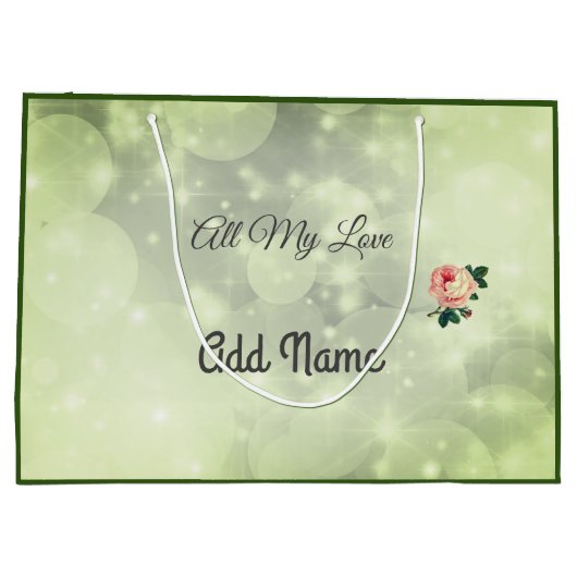 Luxus personalisierter Muttertag Große Geschenktüte (Rückseite)