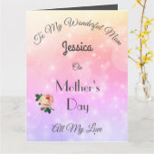 Luxus personalisierter Muttertag Karte (Gelbe Blume)