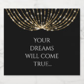 Luxus Persönliche Gestaltung Flasche Sparkling Wei Schaumweinetikett (Einzelnes Label)