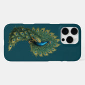 Luxus-Pfau-Kunst-Etasche für iPhone 16 Pro Max Hülle (Rückseite (Horizontal))