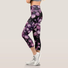Luxus-Pflaume-Blumen-Yoga-Leggings für Frauen