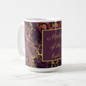 Luxus-Pflaume-Lila-Marmor Kaffeetasse (Vorderseite Links)