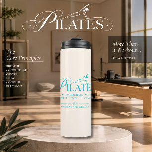 Luxus Pilates Die Core Principles Blue Thermosbecher