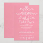 Luxus Pink Bridal Dusche Einladungen (Vorne/Hinten)