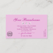 Luxus pink Ombre Sparkling Diamonds Add Logo Luxe Visitenkarte (Rückseite)