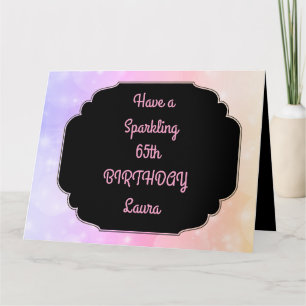 Luxus Pink Personalisiert 65. Geburtstag Karte