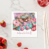 Luxus Pink Personalisiert Casino Bachelorette Serviette (Beispiel)