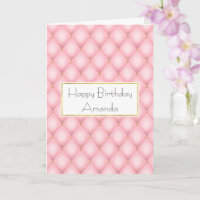 Luxus pink Tufit Diamond Muster Geburtstag