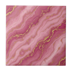 Luxus-Pink- und Roségold-Marmor-Keramik-Muster Fliese