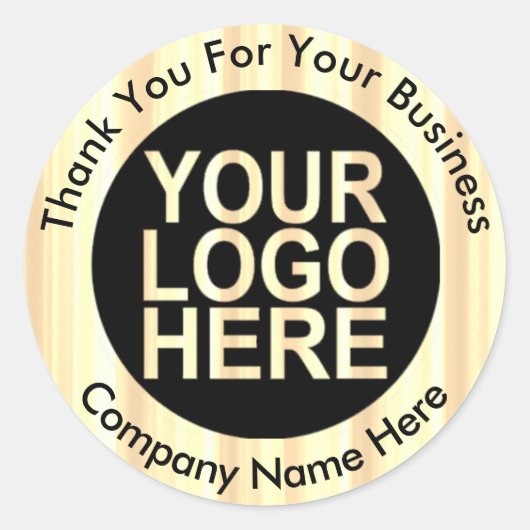 Luxus Podium mit dem Logo Classic Runder Aufkleber (Vorderseite)