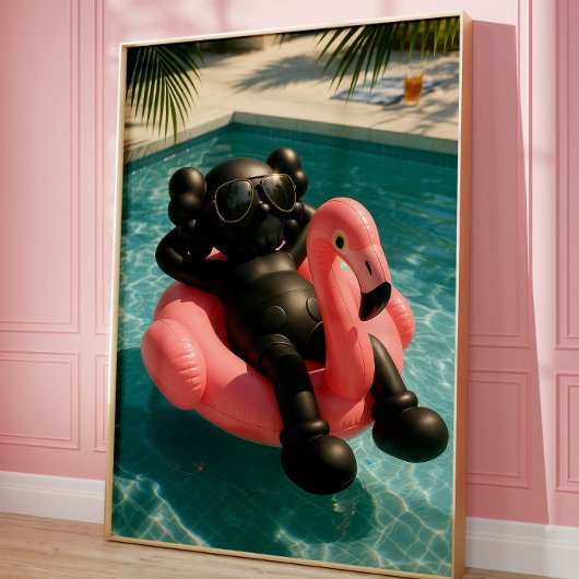 Luxus-Pool-Vibes-Plakat | Sommer-Flamingo Poster