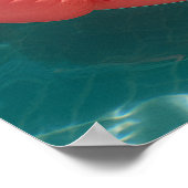 Luxus-Pool-Vibes-Plakat | Sommer-Flamingo Poster (Ecke)