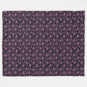 Luxus Popular Black Lila Floral Fleecedecke (Vorderseite (Horizontal))