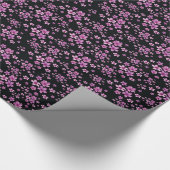 Luxus Popular Black Lila Floral Geschenkpapier (Ecke)