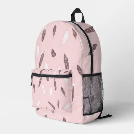 Luxus Popular Feathers Boho Collection Bedruckter Rucksack