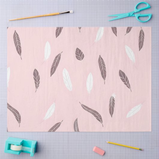 Luxus Popular Feathers Boho Collection Seidenpapier (Basteln)