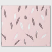 Luxus-Popular-Federn-Boho-Kollektion Geschenkpapier (Flach)